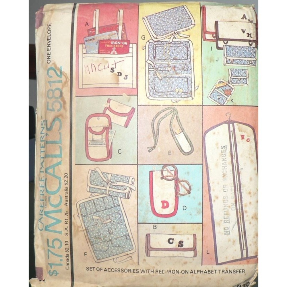 Vintage Sewing Pattern UNCUT McCall's‎ 5812 Accessories